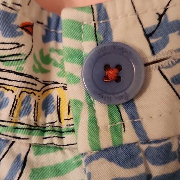 Lilly Pulitzer "Get Nauti" Blue Nautical Boats Callahan Shorts Size 2 - Picture 2 of 9